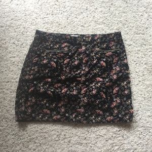 Floral Corduroy Skirt